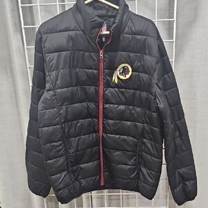 NFL Redskins New Old Stock Black Puffer Jacket NWOT
